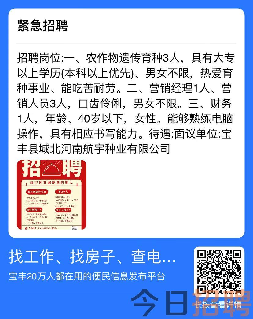 闫楼最新招聘,闫楼最新人才招募信息发布。